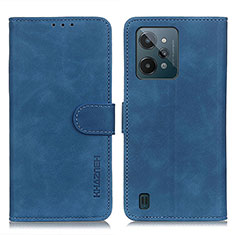 Leather Case Stands Flip Cover Holder K03Z for Realme C31 Blue