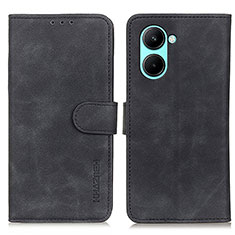 Leather Case Stands Flip Cover Holder K03Z for Realme C33 (2023) Black