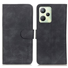 Leather Case Stands Flip Cover Holder K03Z for Realme Narzo 50A Prime Black