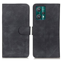 Leather Case Stands Flip Cover Holder K03Z for Realme V25 5G Black