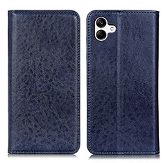Leather Case Stands Flip Cover Holder K03Z for Samsung Galaxy A04 4G Blue