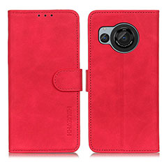 Leather Case Stands Flip Cover Holder K03Z for Sharp Aquos R8s Red
