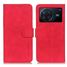 Leather Case Stands Flip Cover Holder K03Z for Vivo X Note Red