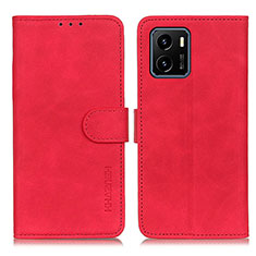Leather Case Stands Flip Cover Holder K03Z for Vivo Y32t Red