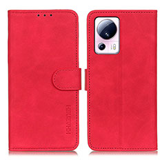 Leather Case Stands Flip Cover Holder K03Z for Xiaomi Mi 12 Lite NE 5G Red