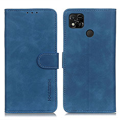 Leather Case Stands Flip Cover Holder K03Z for Xiaomi POCO C31 Blue