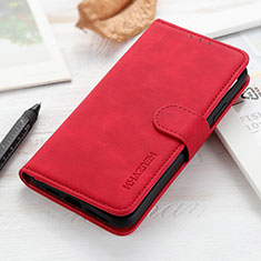 Leather Case Stands Flip Cover Holder K03Z for Xiaomi Redmi 10 (2022) Red