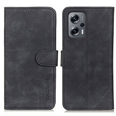 Leather Case Stands Flip Cover Holder K03Z for Xiaomi Redmi K50i 5G Black