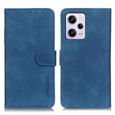 Leather Case Stands Flip Cover Holder K03Z for Xiaomi Redmi Note 12 Explorer Blue