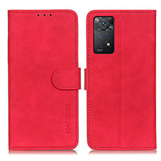 Leather Case Stands Flip Cover Holder K03Z for Xiaomi Redmi Note 12 Pro 4G Red