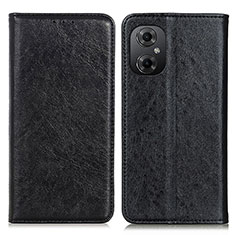 Leather Case Stands Flip Cover Holder K03Z for Xiaomi Redmi Note 12R Pro 5G Black