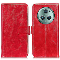 Leather Case Stands Flip Cover Holder K04Z for Huawei Honor Magic5 Pro 5G Red