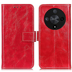 Leather Case Stands Flip Cover Holder K04Z for Huawei Honor Magic6 Lite 5G Red