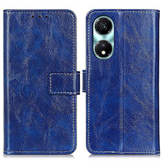 Leather Case Stands Flip Cover Holder K04Z for Huawei Honor X5 Plus Blue