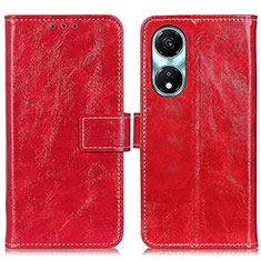 Leather Case Stands Flip Cover Holder K04Z for Huawei Honor X5 Plus Red