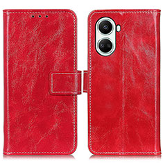 Leather Case Stands Flip Cover Holder K04Z for Huawei Nova 10 SE Red