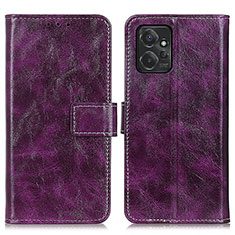 Leather Case Stands Flip Cover Holder K04Z for Motorola Moto G Power 5G (2023) Purple