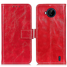 Leather Case Stands Flip Cover Holder K04Z for Nokia C20 Plus Red