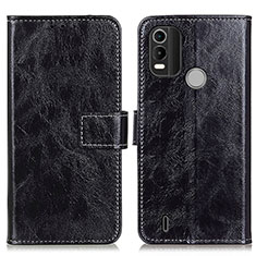 Leather Case Stands Flip Cover Holder K04Z for Nokia C21 Plus Black