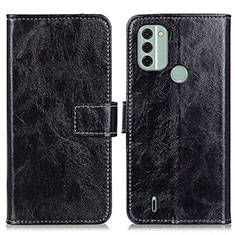 Leather Case Stands Flip Cover Holder K04Z for Nokia C31 Black