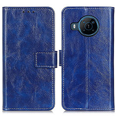 Leather Case Stands Flip Cover Holder K04Z for Nokia X100 5G Blue