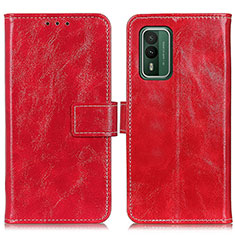 Leather Case Stands Flip Cover Holder K04Z for Nokia XR21 Red