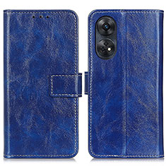 Leather Case Stands Flip Cover Holder K04Z for Oppo Reno8 T 4G Blue
