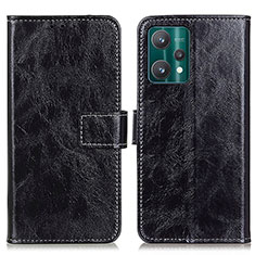 Leather Case Stands Flip Cover Holder K04Z for Realme V25 5G Black