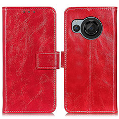 Leather Case Stands Flip Cover Holder K04Z for Sharp Aquos R8s Red