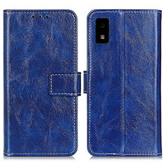 Leather Case Stands Flip Cover Holder K04Z for Sharp Aquos wish Blue