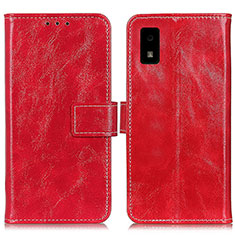 Leather Case Stands Flip Cover Holder K04Z for Sharp Aquos wish Red