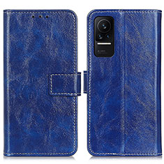 Leather Case Stands Flip Cover Holder K04Z for Xiaomi Civi 1S 5G Blue