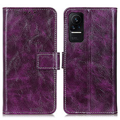 Leather Case Stands Flip Cover Holder K04Z for Xiaomi Civi 5G Purple