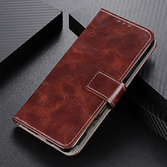 Leather Case Stands Flip Cover Holder K04Z for Xiaomi Redmi Note 10 Pro 4G Brown