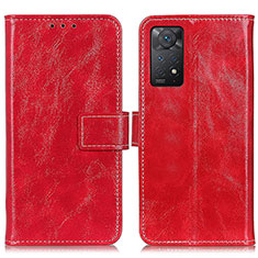 Leather Case Stands Flip Cover Holder K04Z for Xiaomi Redmi Note 11 Pro 5G Red