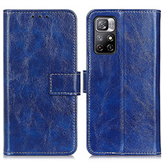 Leather Case Stands Flip Cover Holder K04Z for Xiaomi Redmi Note 11T 5G Blue