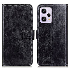 Leather Case Stands Flip Cover Holder K04Z for Xiaomi Redmi Note 12 Explorer Black