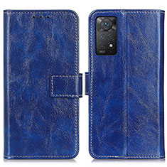 Leather Case Stands Flip Cover Holder K04Z for Xiaomi Redmi Note 12 Pro 4G Blue