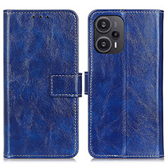 Leather Case Stands Flip Cover Holder K04Z for Xiaomi Redmi Note 12 Turbo 5G Blue