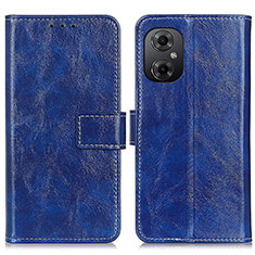 Leather Case Stands Flip Cover Holder K04Z for Xiaomi Redmi Note 12R Pro 5G Blue