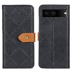 Leather Case Stands Flip Cover Holder K05Z for Google Pixel 7 5G Black