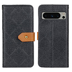 Leather Case Stands Flip Cover Holder K05Z for Google Pixel 8 Pro 5G Black