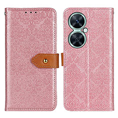 Leather Case Stands Flip Cover Holder K05Z for Huawei Nova 11i Pink