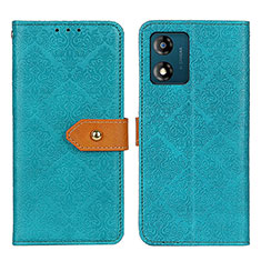 Leather Case Stands Flip Cover Holder K05Z for Motorola Moto E13 Green