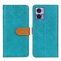 Leather Case Stands Flip Cover Holder K05Z for Motorola Moto Edge 30 Lite 5G Green