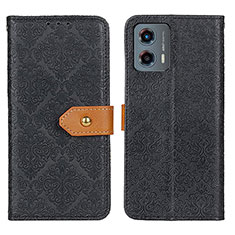 Leather Case Stands Flip Cover Holder K05Z for Motorola Moto G 5G (2023) Black