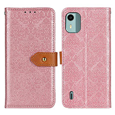 Leather Case Stands Flip Cover Holder K05Z for Nokia C12 Pink