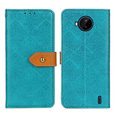 Leather Case Stands Flip Cover Holder K05Z for Nokia C20 Plus Green