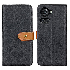 Leather Case Stands Flip Cover Holder K05Z for OnePlus Ace 5G Black