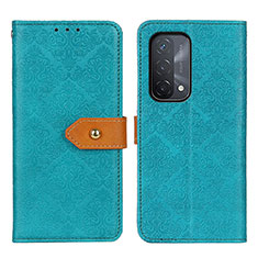 Leather Case Stands Flip Cover Holder K05Z for Oppo A93 5G Green